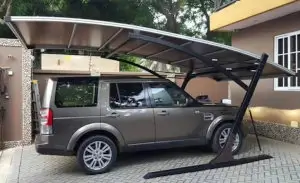 Adjustable garage shelter with customizable height and width