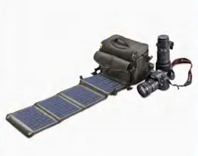 Solar-powered backpack model 1 with integrated solar panel