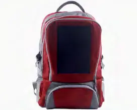 Solar-powered backpack model 2 with USB charging ports
