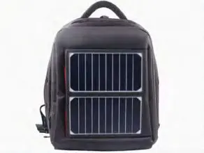 Solar-powered backpack model 3 for outdoor use