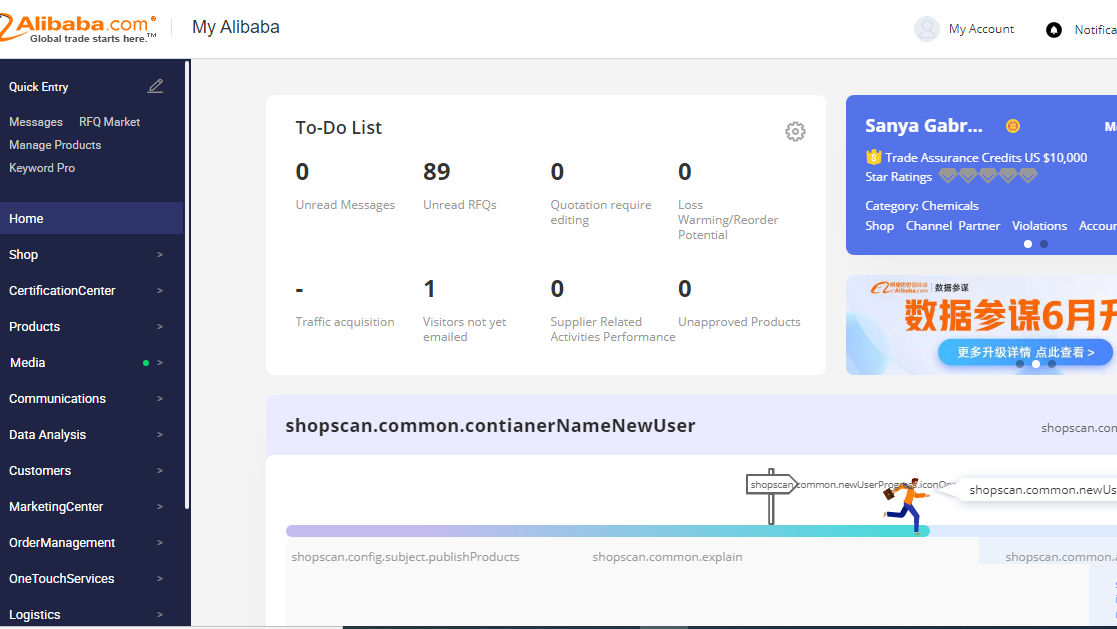 trademanager home page