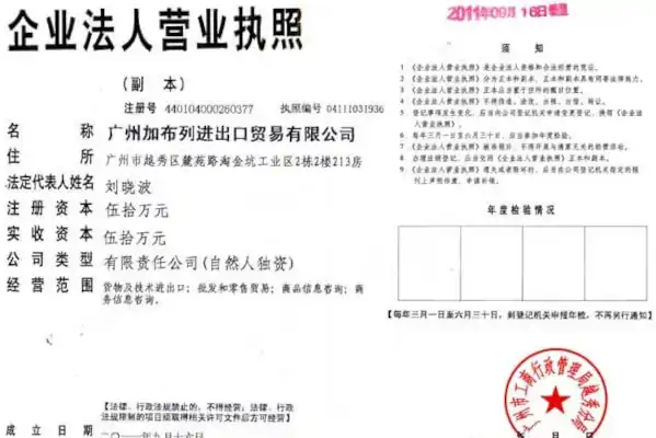 Guangzhou Gabriel biznis licenca