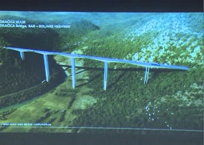 Mosta Moračica, najzahtjevniji dio prve dionice