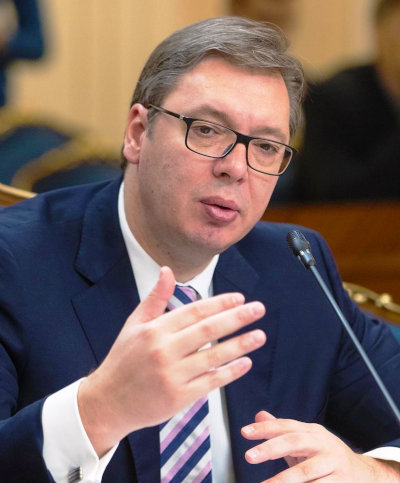 Aleksandar Vučić na sastanku sa Čen Bo 