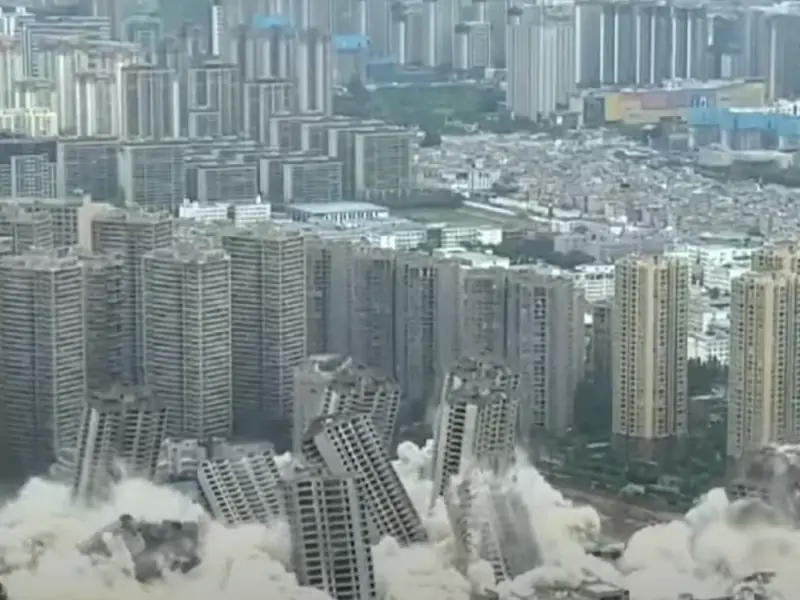Rušenje nebodera u Kini